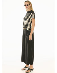 Bonde Knit Tee Black/Ivory
