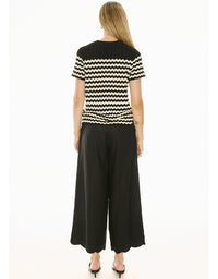 Bonde Knit Tee Black/Ivory