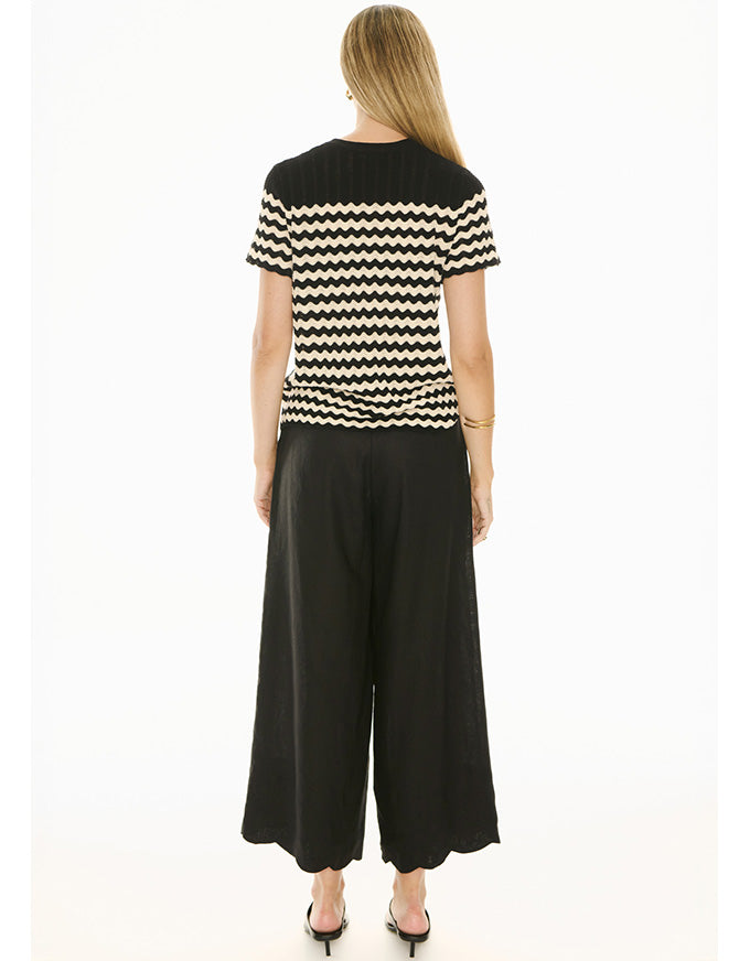 Bonde Knit Tee Black/Ivory