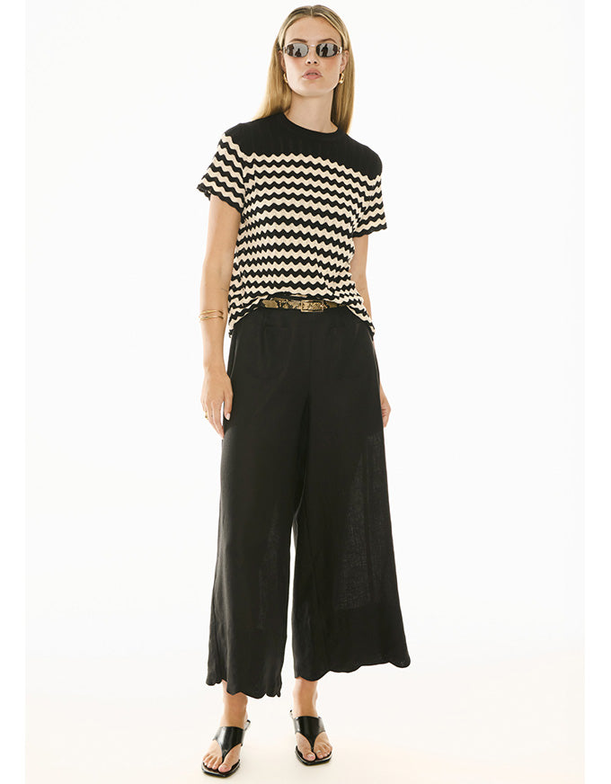 Bonde Knit Tee Black/Ivory