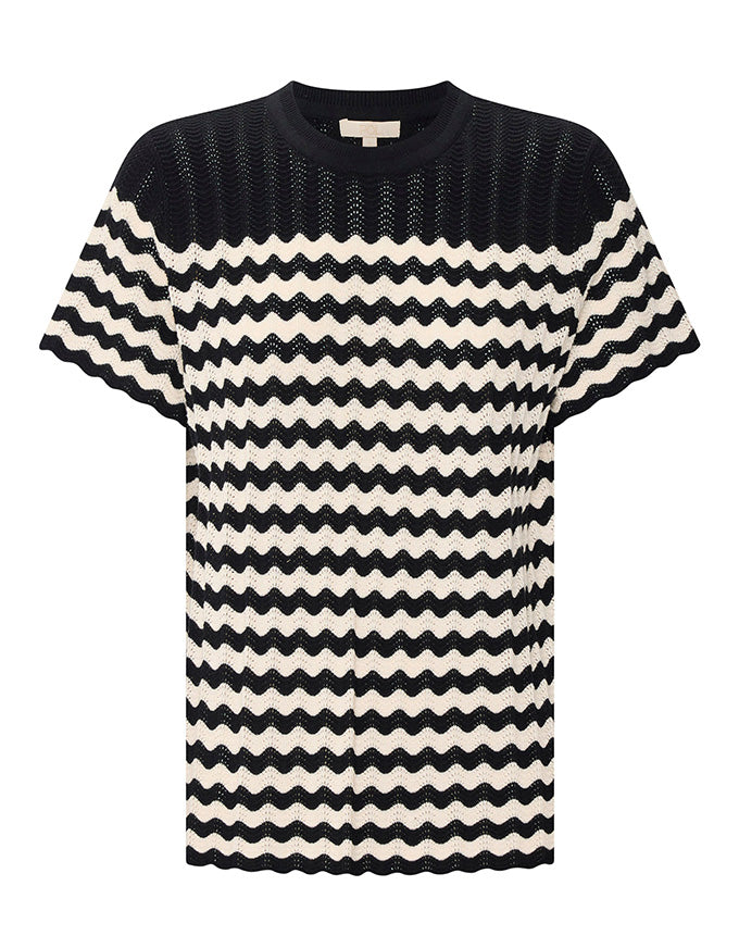 Bonde Knit Tee Black/Ivory