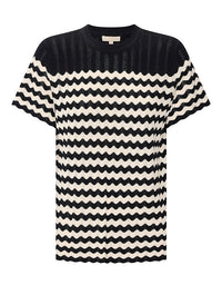 Bonde Knit Tee Black/Ivory