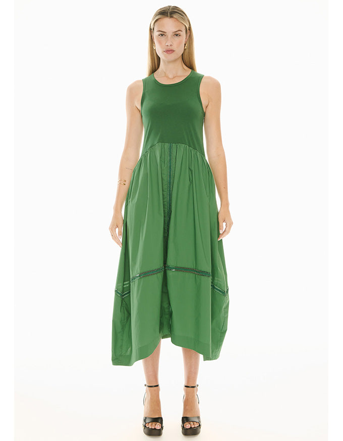 Orlo Lace Tank Dress Green