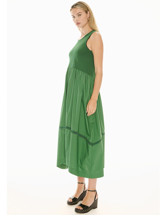 Orlo Lace Tank Dress Green