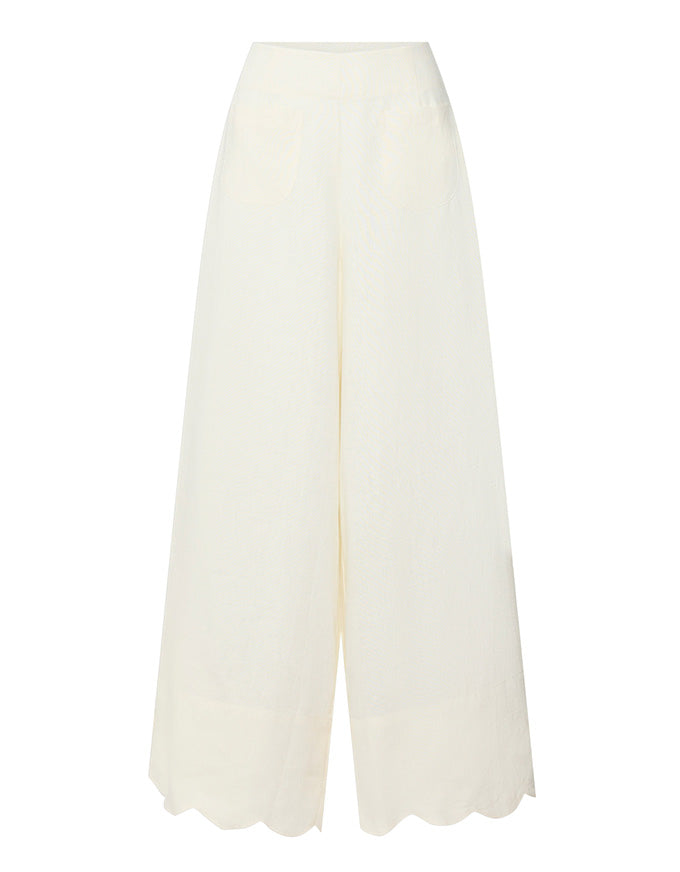 Safria Pant Scallop Ivory
