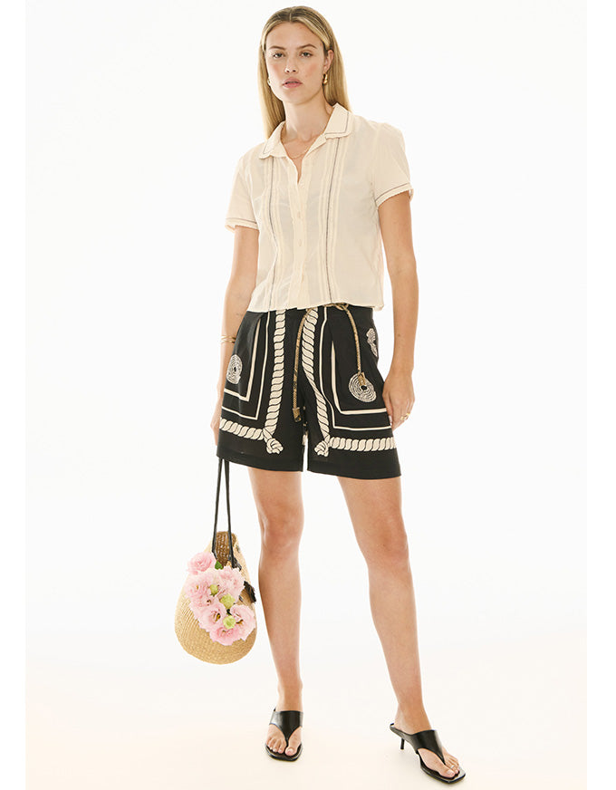 Nova Tucked Shirt Ivory