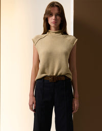 Sable Knit Tank Pebble