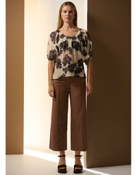 Amara Scoop Top Silk Amara Print