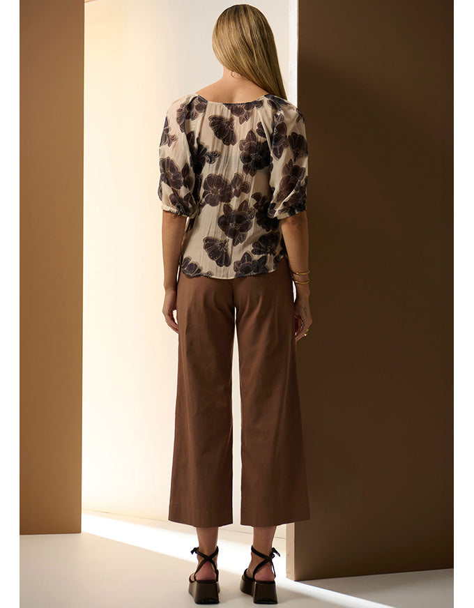 Amara Scoop Top Silk Amara Print