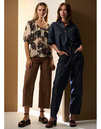 Amara Scoop Top Silk Amara Print