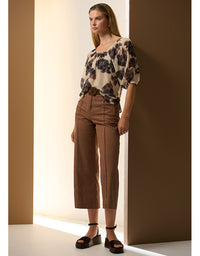 Amara Scoop Top Silk Amara Print