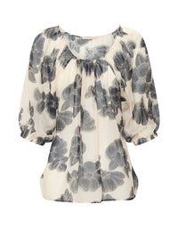 Amara Scoop Top Silk Amara Print