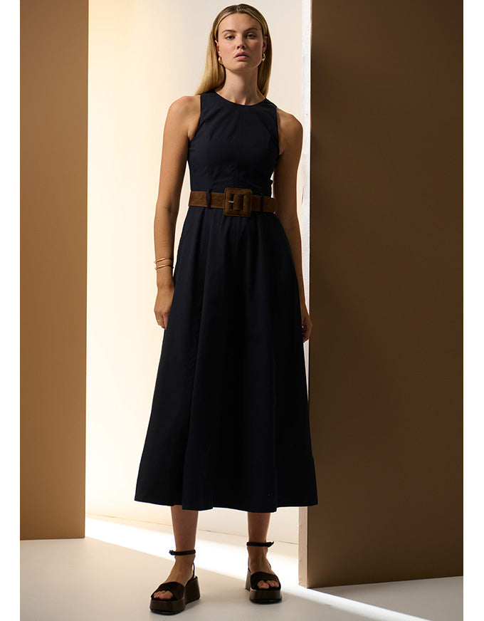 Odette Belted Dress Ink