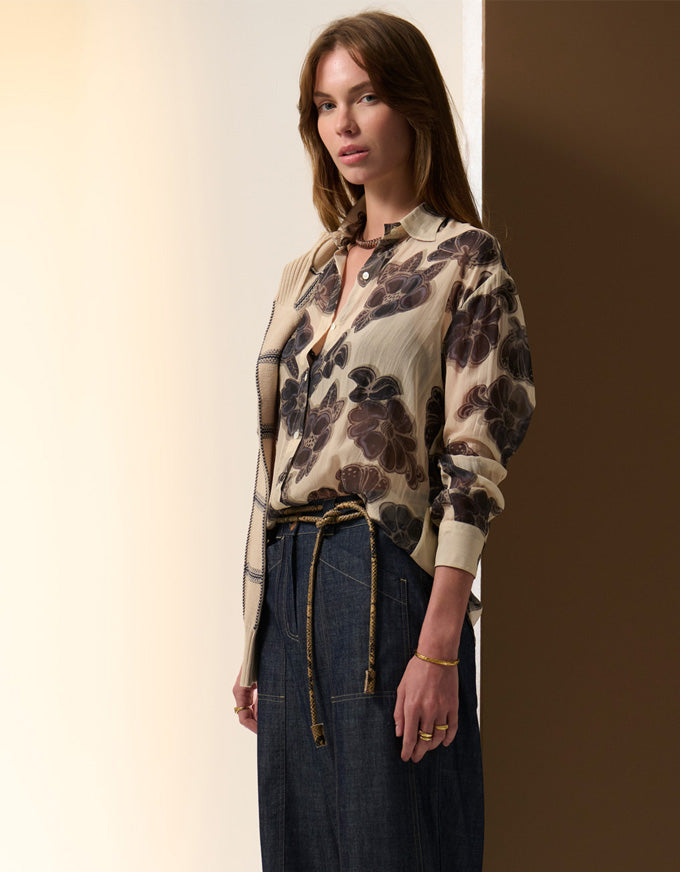 Amara Shirt Silk Amara Print