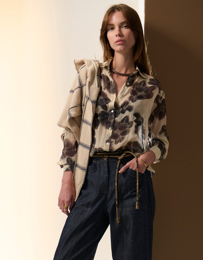 Amara Shirt Silk Amara Print