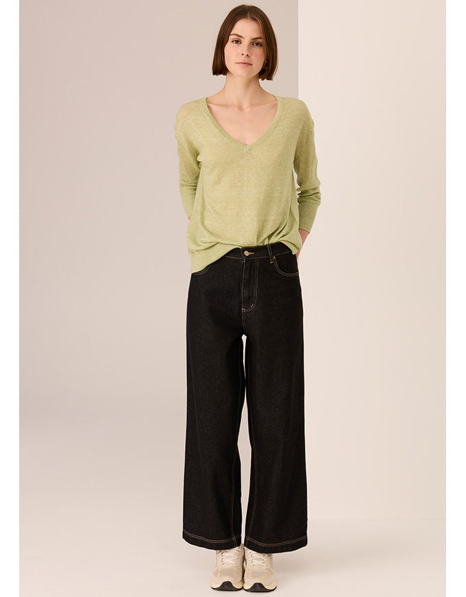 Andie Cropped Jean - Black Wash