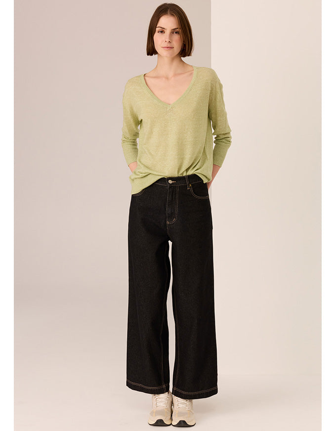 Andie Cropped Jean - Black Wash