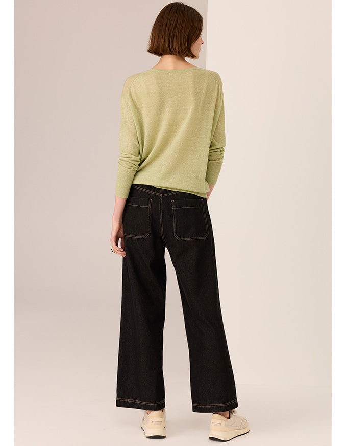 Andie Cropped Jean - Black Wash