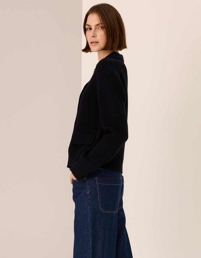 Taylor Double Knit Jacket - Black