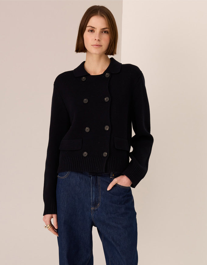 Taylor Double Knit Jacket - Black