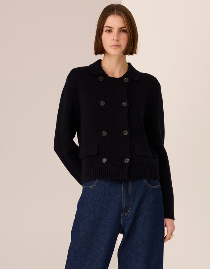 Taylor Double Knit Jacket - Black