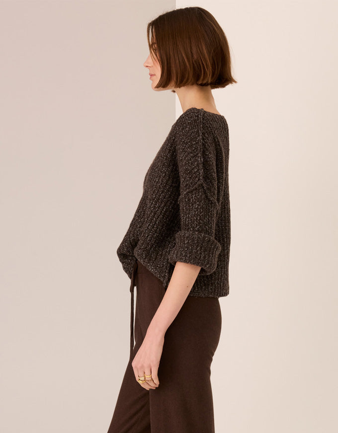 Aspen Bobble Knit - Charcoal