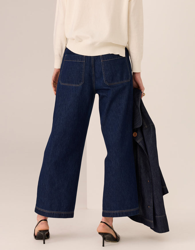 Andie Cropped Jean - Dark Wash