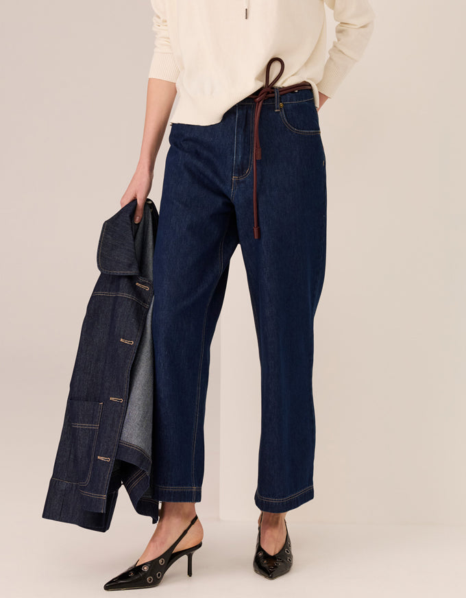 Andie Cropped Jean - Dark Wash