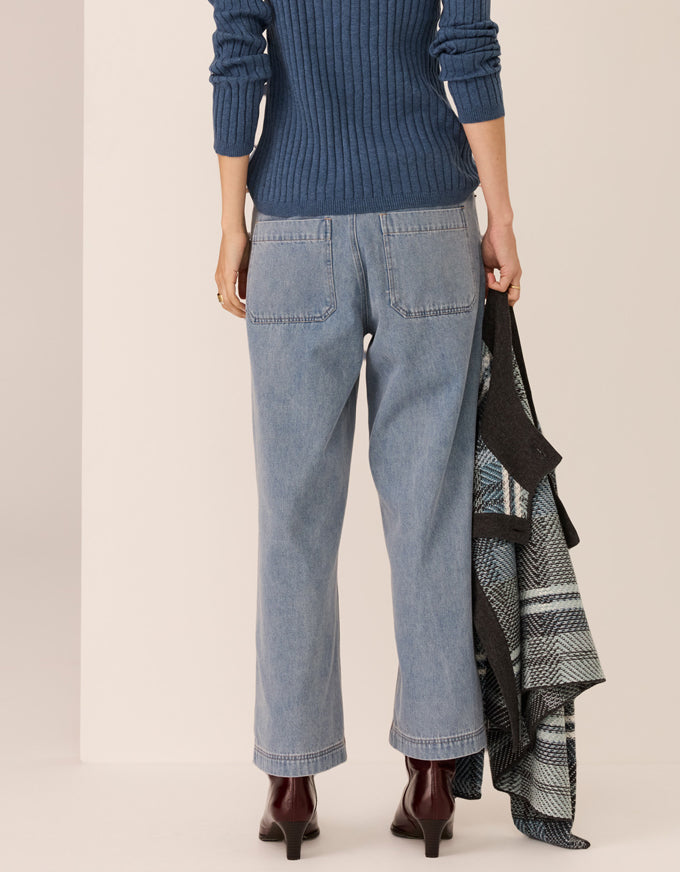 Andie Cropped Jean - Blue Wash