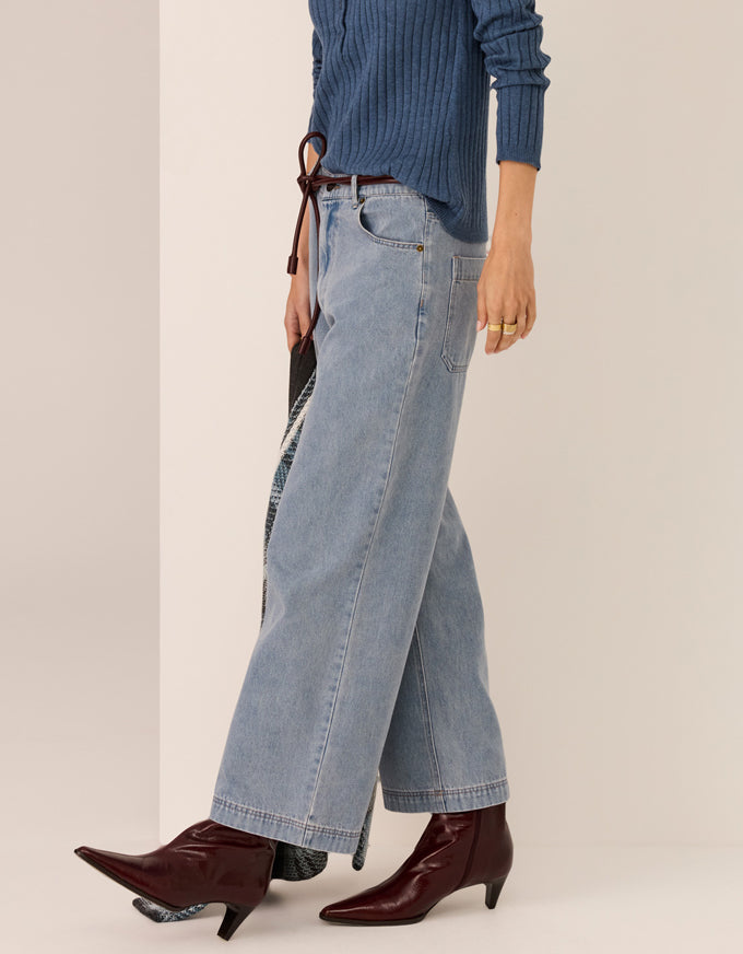 Andie Cropped Jean - Blue Wash