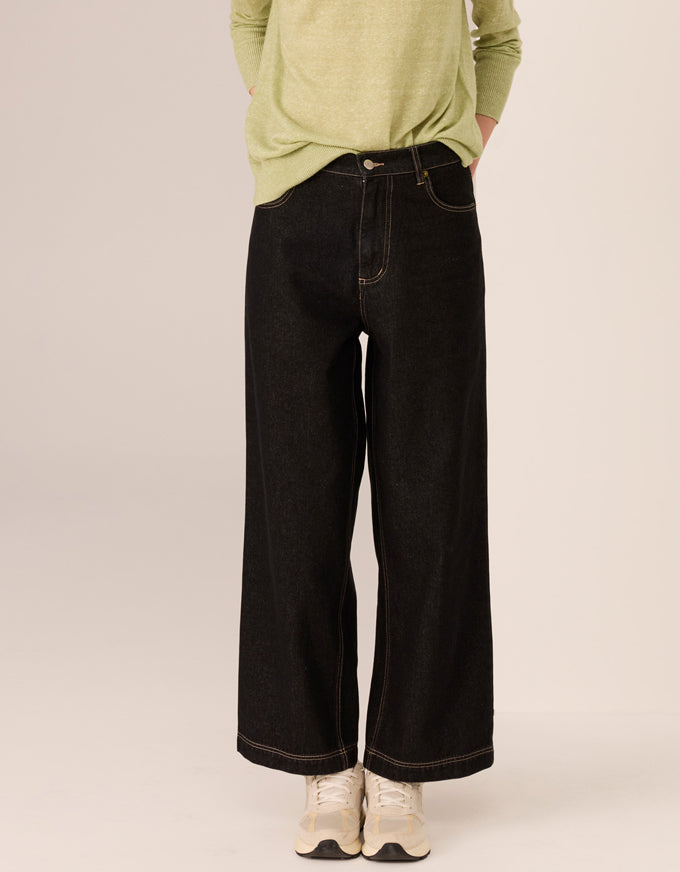 Andie Cropped Jean - Black Wash