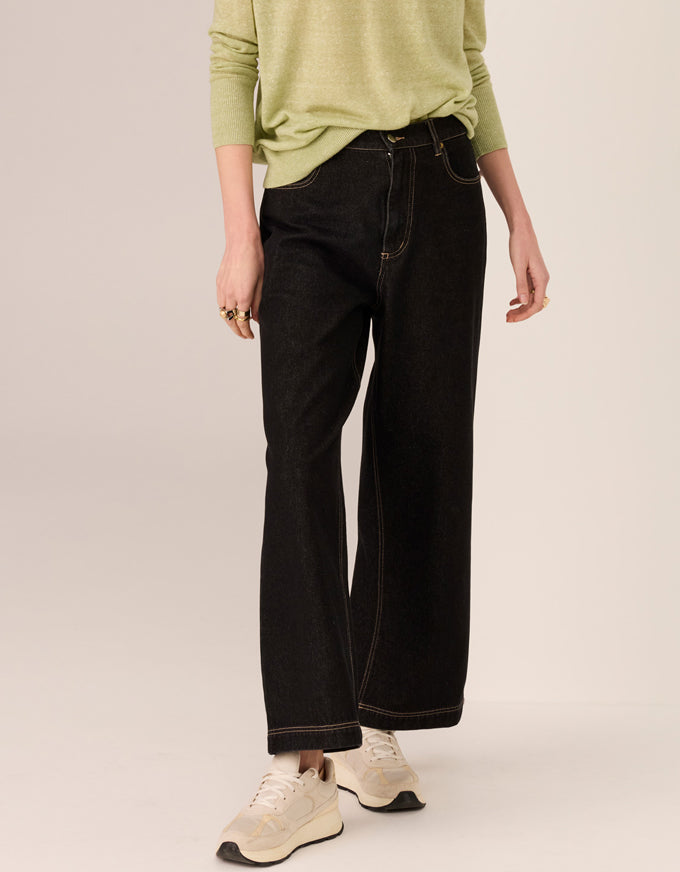 Andie Cropped Jean - Black Wash