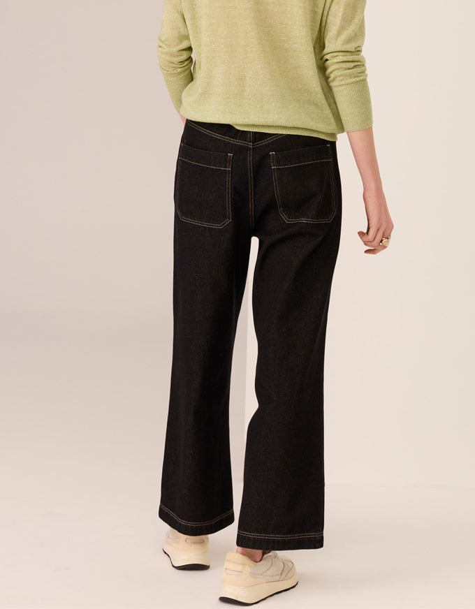 Andie Cropped Jean - Black Wash