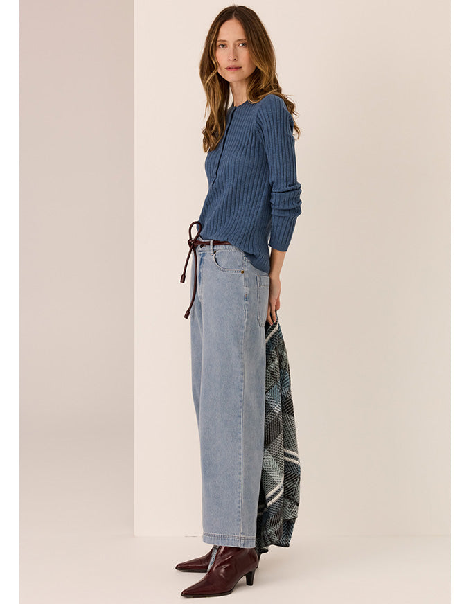 Andie Cropped Jean - Blue Wash