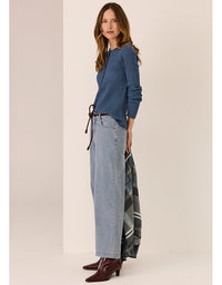 Andie Cropped Jean - Blue Wash