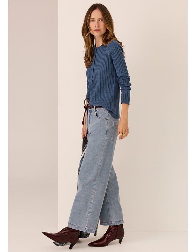 Andie Cropped Jean - Blue Wash