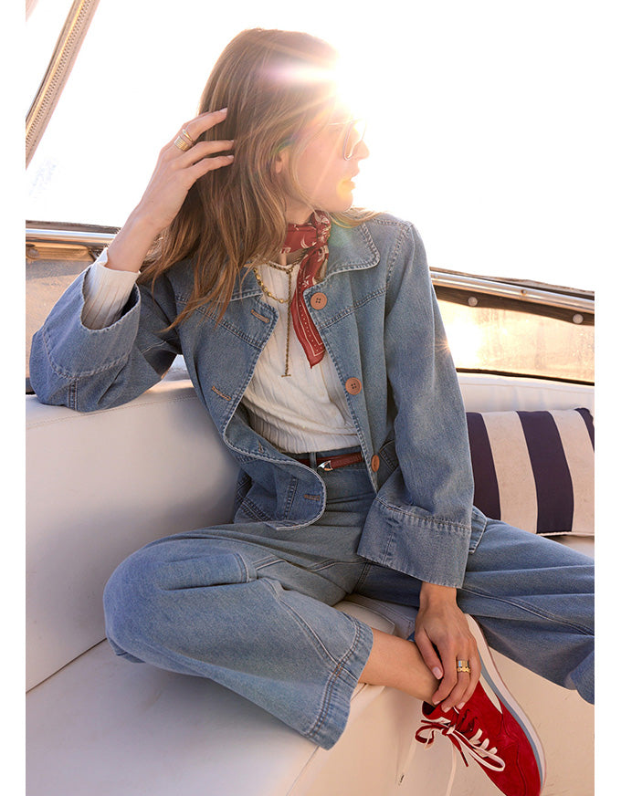 Andie Cropped Jean - Blue Wash