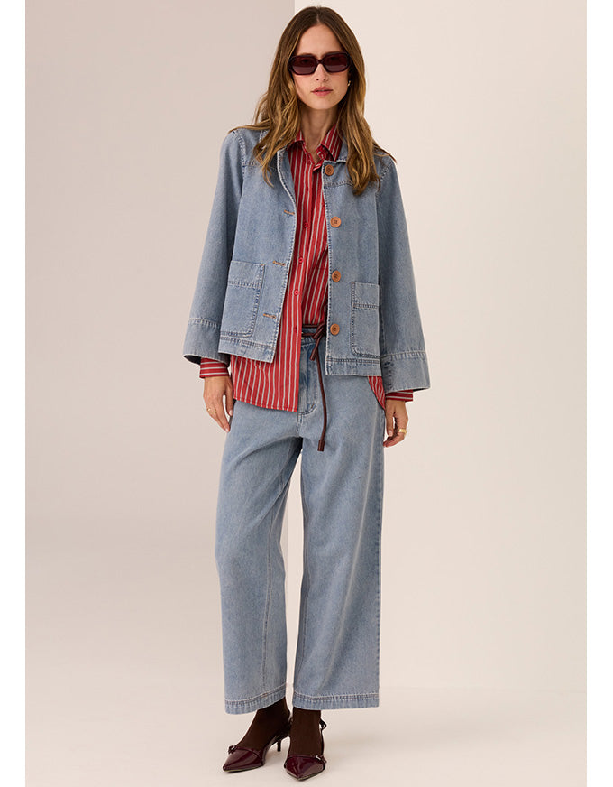 Andie Denim Jacket - Blue Wash