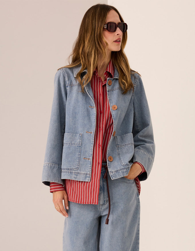 Andie Denim Jacket - Blue Wash