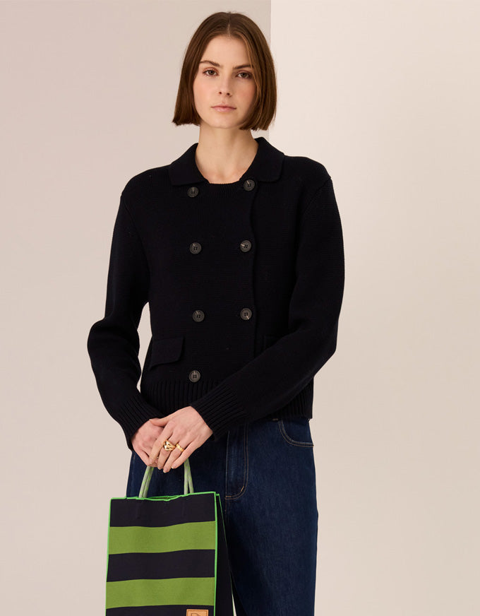 Taylor Double Knit Jacket - Black