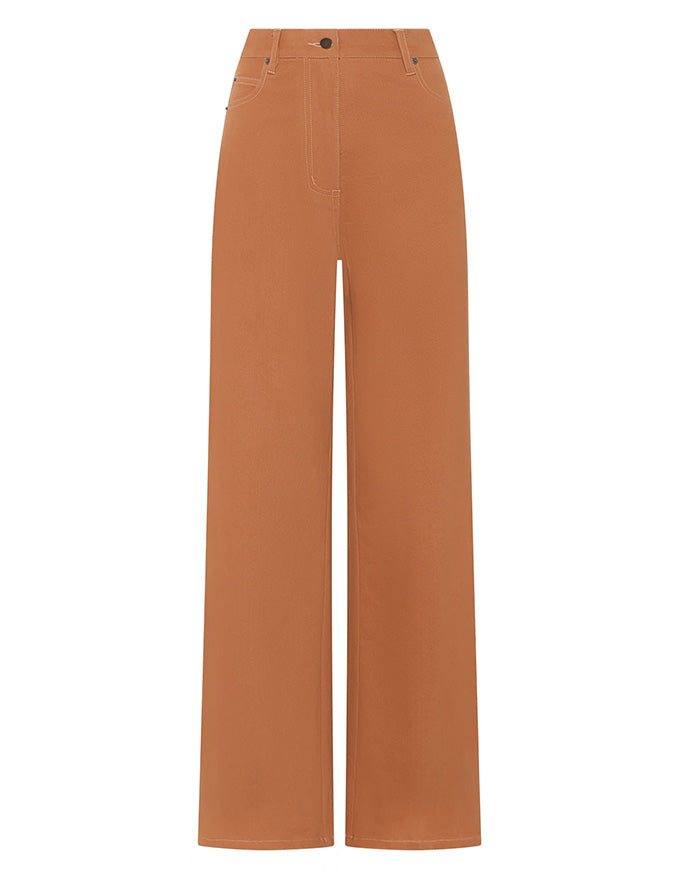 Brown pants on a white background
