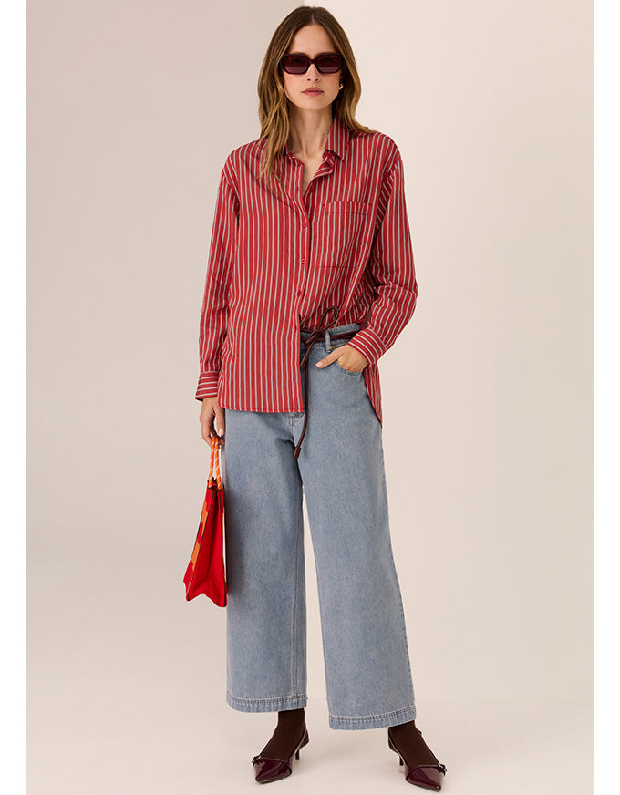 Marlon Stripe Shirt Red Stripe