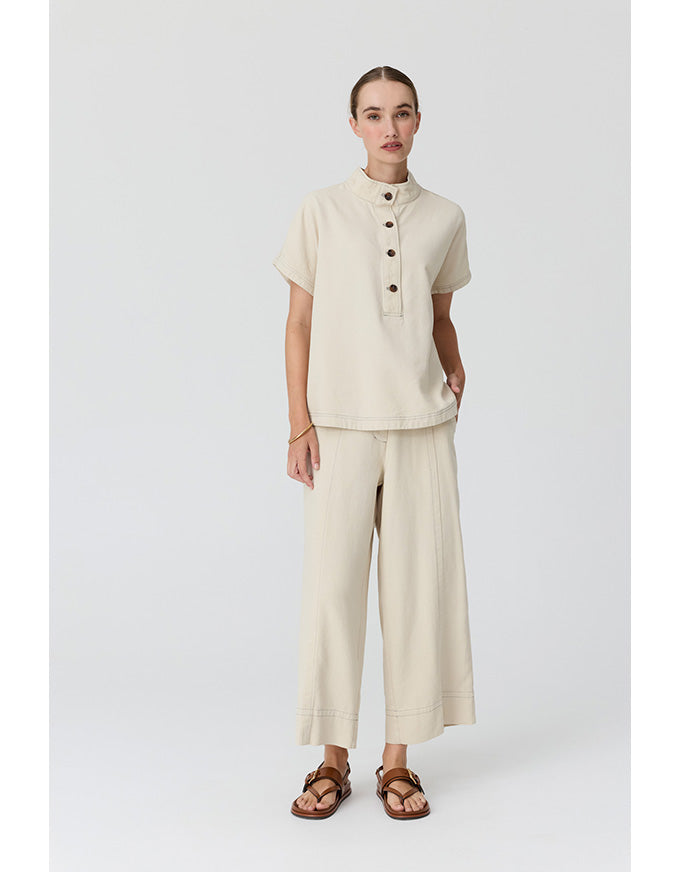 Anise Crop Pant Pebble