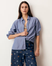 Aubin L/S Shirt Blue/Butter