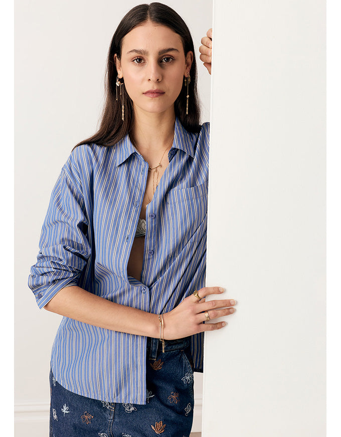 Aubin L/S Shirt Blue/Butter