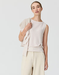 Haven Tank Lurex Back - Pebble