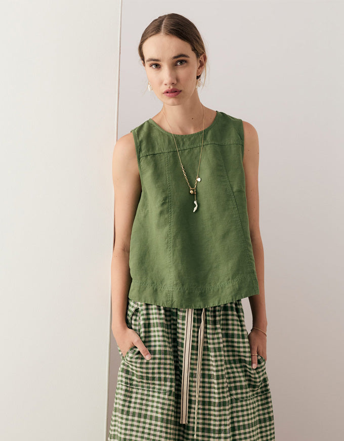Frankie Button Tank Fern