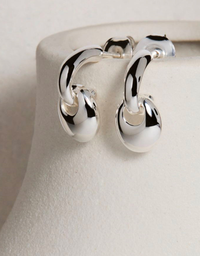 Pebble Drop Earring Silver