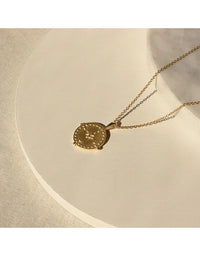 Into The Light Disc Necklace 18KT YGP