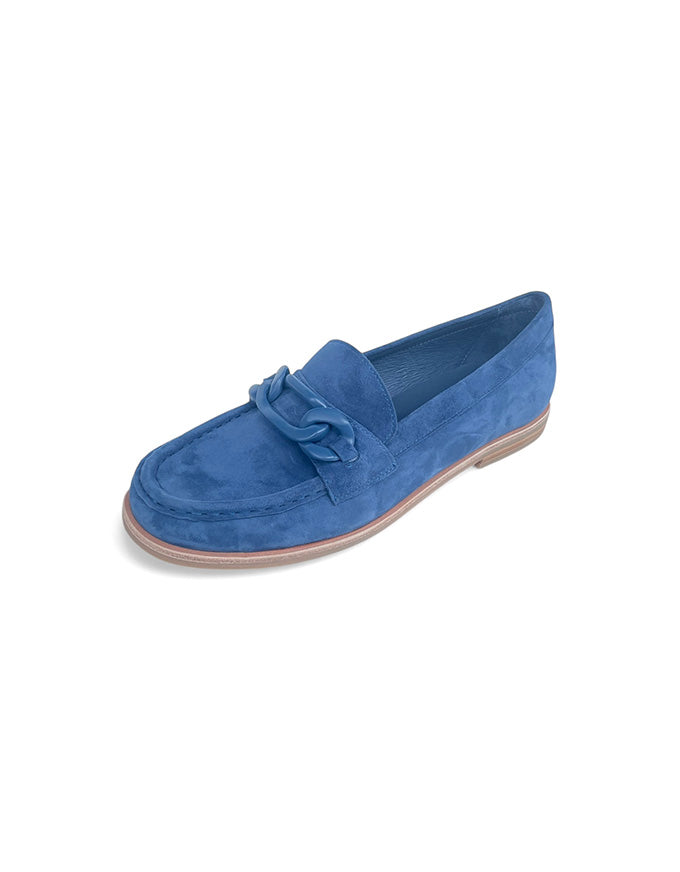 Quarper Flats Light Navy Suede